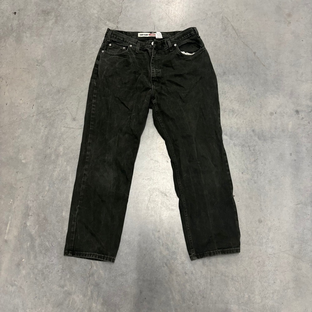 Faded Glory Loose Fit Jeans Men's 36x30 Black 5-Pocket Zip Fly